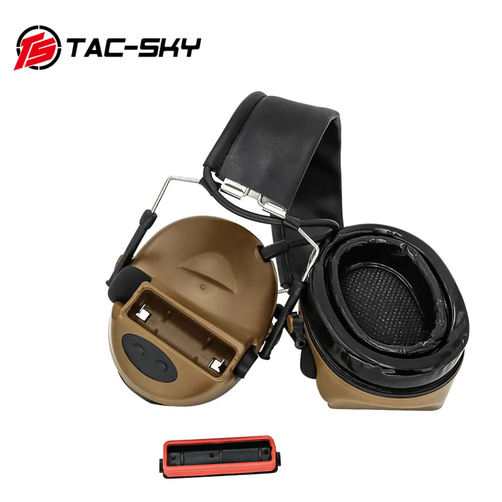 TAC-SKY Tactical Headset COMTA II IPSC No Mic Silicone Earmuffs Electronic Noise Cancelling Hearing Protection Shooting Headset
