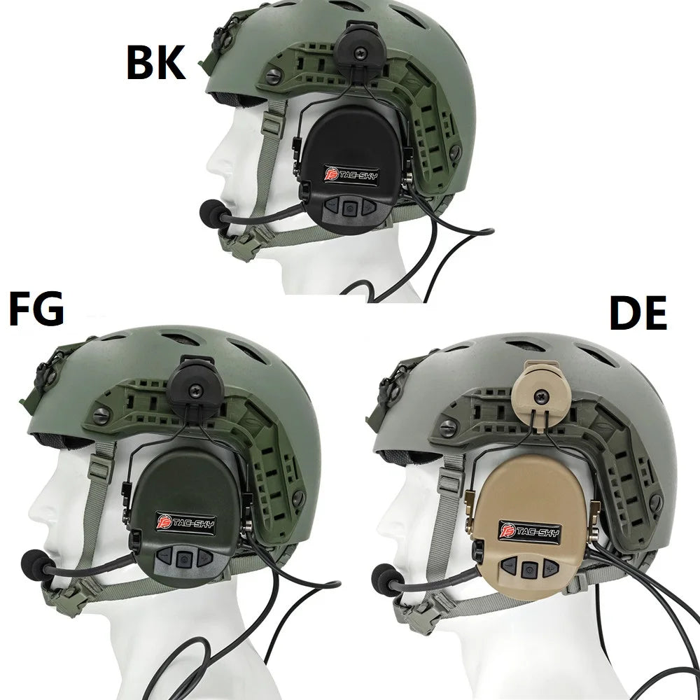 TAC-SKY Tactical for TCI LIBERATOR Headset ARC OPS-CORE Helmet Track Bracket Version Hunting Sports Hearing Protection