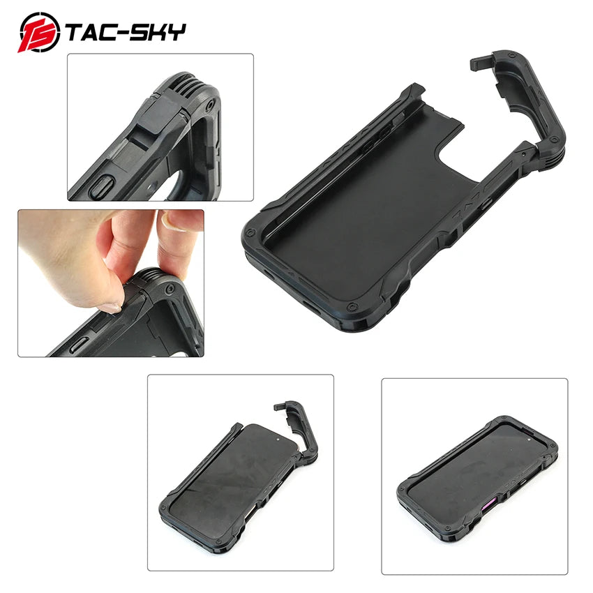 TAC-SKY Tactical MOLLE Vest Phone Mount Compatible with iPhone 16 Pro Max  for tactical navigation and hunting