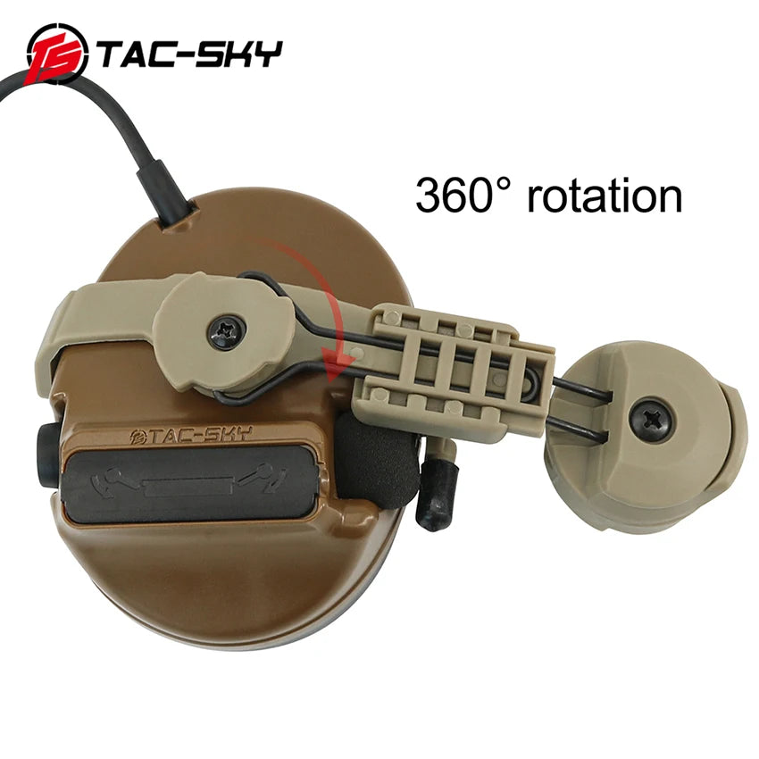 TAC-SKY Tactical Helmet for COMTA III civilian Headset for ARC Rail FAST series Helmets and the Baofeng UV5R two-way Radio