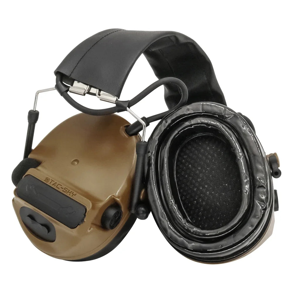 Tactical Headset COMTA III —for IPSC Shooting with Noise-Canceling Headphones and Gel Earplugs for Airsoft Guns