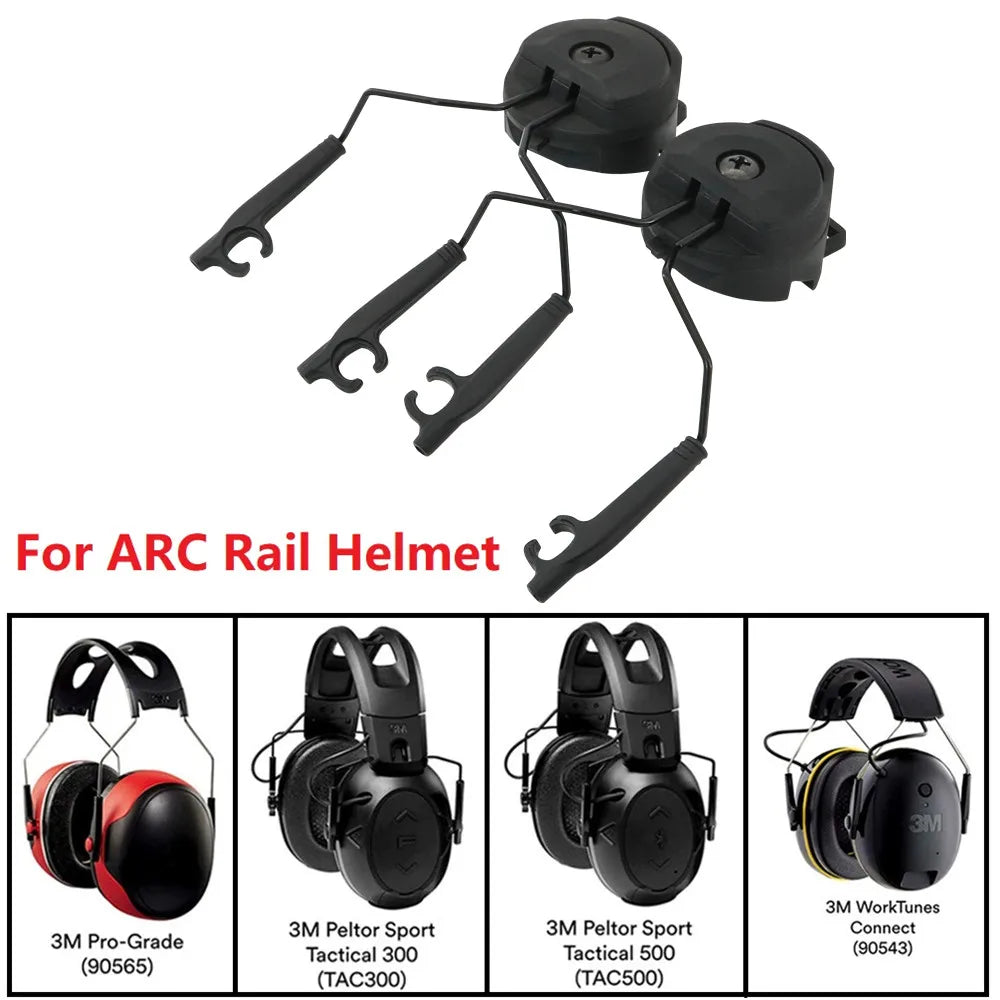Tactical Head ARC Rail Adapter, Compatible with 3M Pelto TACTICAL 300/500 Hearing Protection Shooting Headphones
