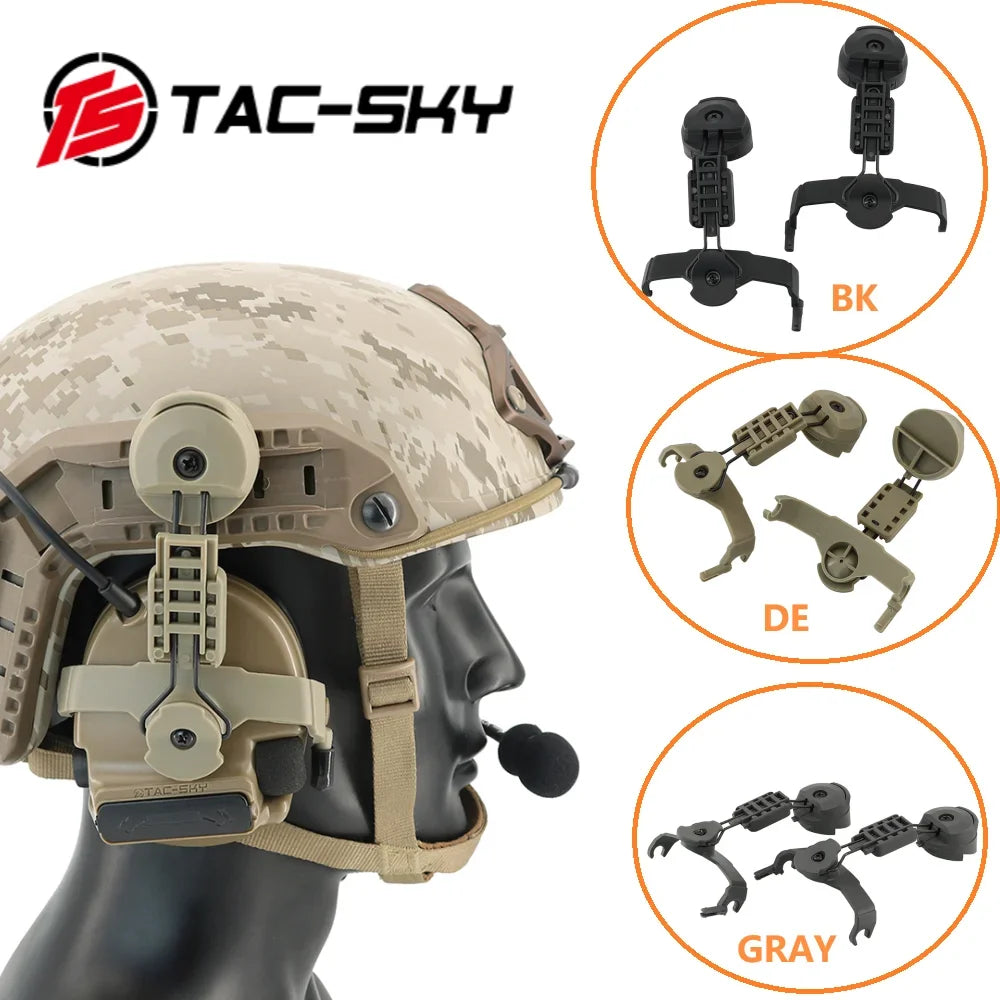 TAC-SKY Tactical ARC Helmet Rail Adapter compatible with COMTA II III and XPI hunting and shooting headsets