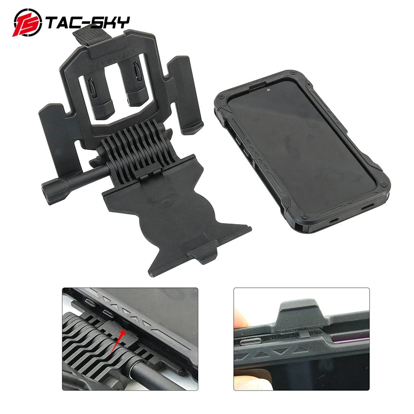 TAC-SKY Tactical MOLLE Vest Phone Mount Compatible with iPhone 16 Pro Max  for tactical navigation and hunting