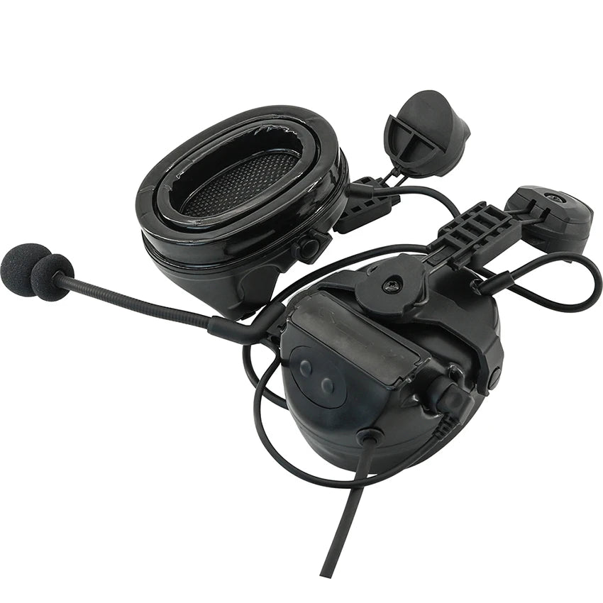 TAC-SKY  Tactical Headset C2 with Hearing Protection, Electronic Silicone ear Cups and ARC Rail Helmet mount