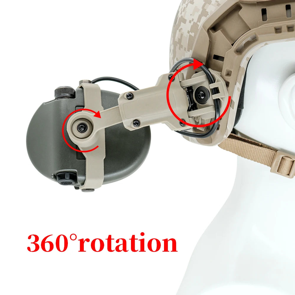 Tactical Helmet ARC Rail Adapter for MSASORDIN Mount, for hearing protection earmuffs for hunting  shooting
