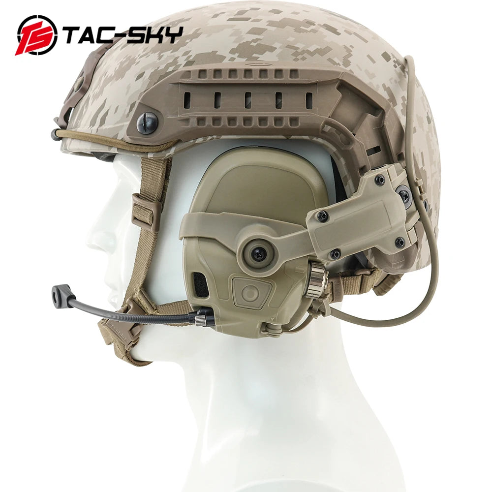 TAC-SKY Tactical Helmet ARC Rail Adapter Compatible AMP Headset Communication Noise Reduction AMP Headset