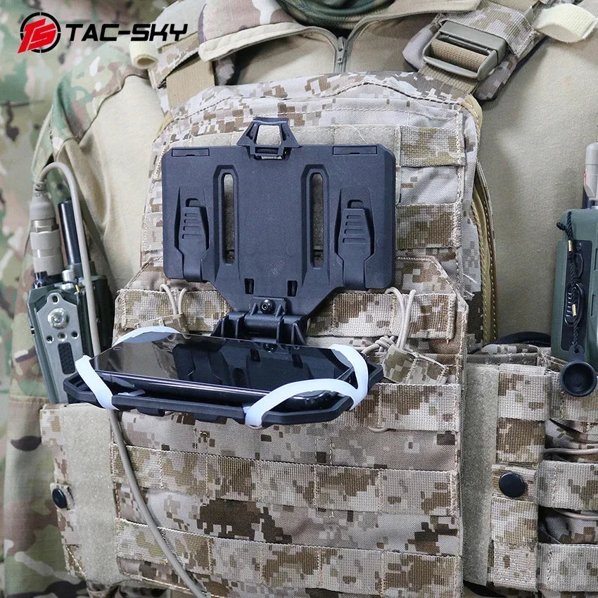 TAC-SKY Tactical MOLLE Vest Chest-Mounted Phone Mount Adapter, Suitable for Tactical Shooting and Hunting