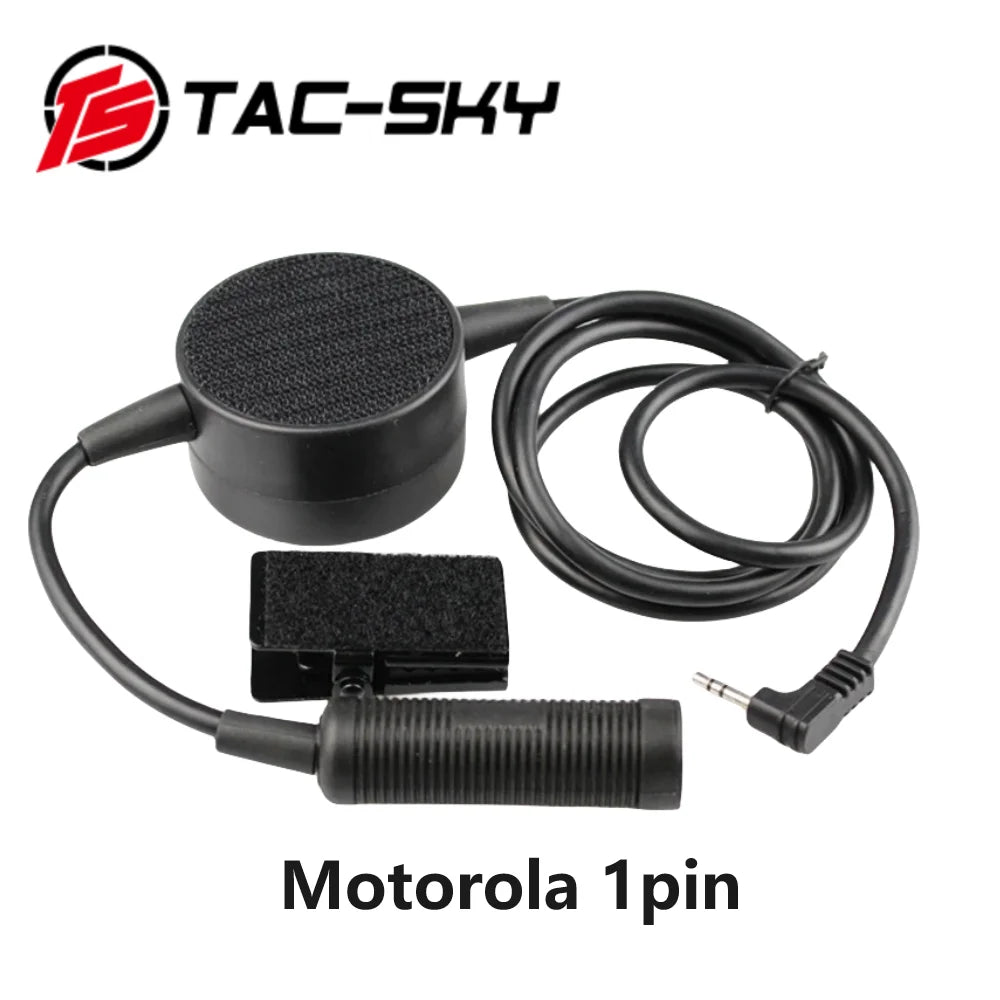 TAC-SKY Tactical PTT TCI PTT Headset Adapter is Suitable for Electronic Protective Earmuffs Hunting Shooting  Headset