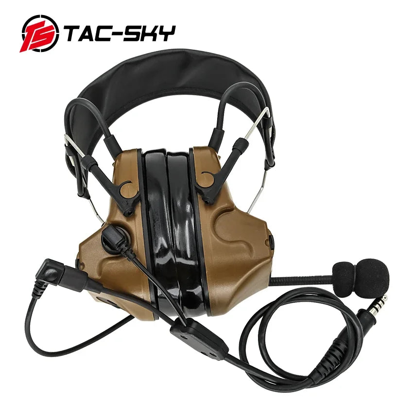 TAC-SKY Tactical Headset Accessory Y Cable With 6-Pin PTT Adapter Compatible With TACSKYC2/3 Xpi V Headphones