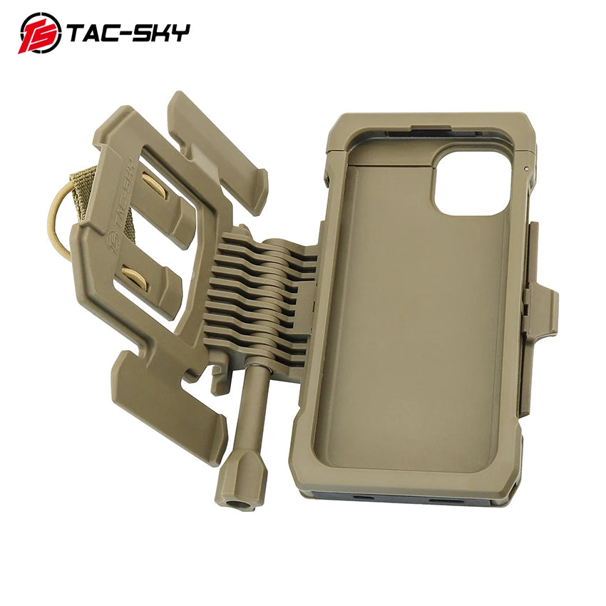 TAC-SKY Tactical Hunting Shooting Sport Vest Phone Case, Compatible with MOLLE, Fits IPhone 14 Pro/15 Pro