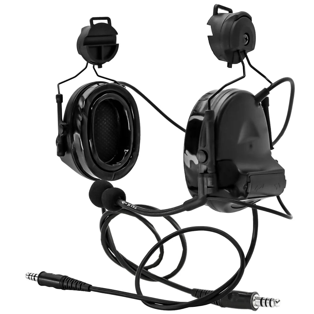 TAC-SKY Tactical Dual-Channel for COMTA II Headset ARC Rail Mount Edition Compatible with Baofeng UV5R / UV82 Two-Way Radios