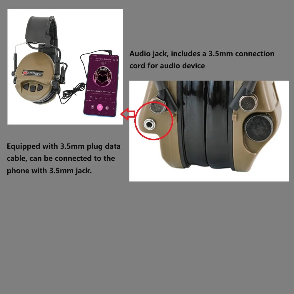 TAC-SKY Tactical Electronic Ear Muffs for Shooting Hearing Protection Noise Reduction, and Sound Capture