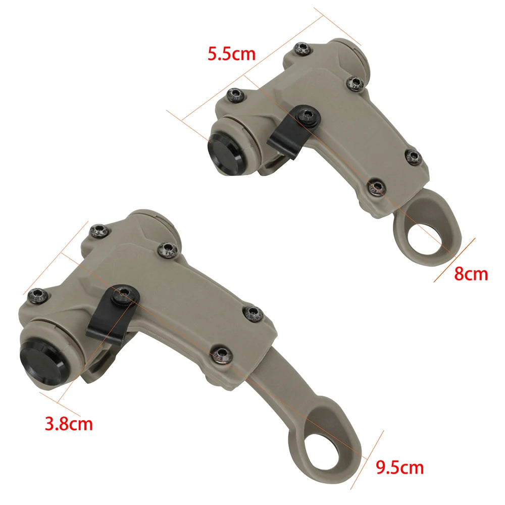 Tactical for WENDY Helmet Rail Adapter, Compatible with RAC Airsoft Headset—T-Bar Mount