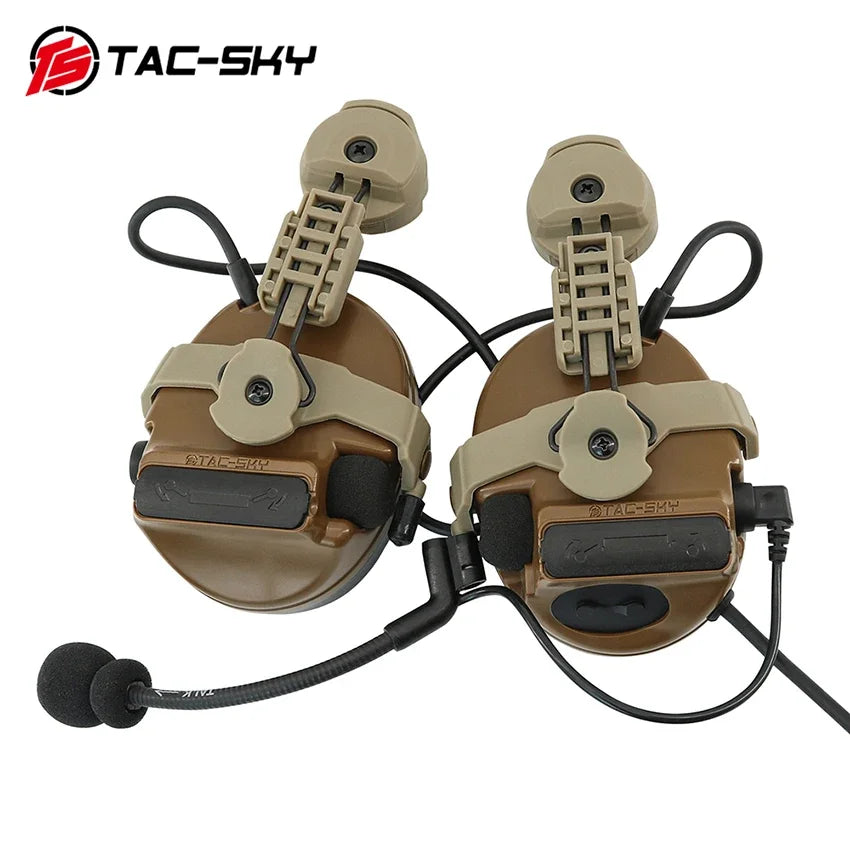 TAC-SKY Tactical Helmet for COMTA III civilian Headset for ARC Rail FAST series Helmets and the Baofeng UV5R two-way Radio