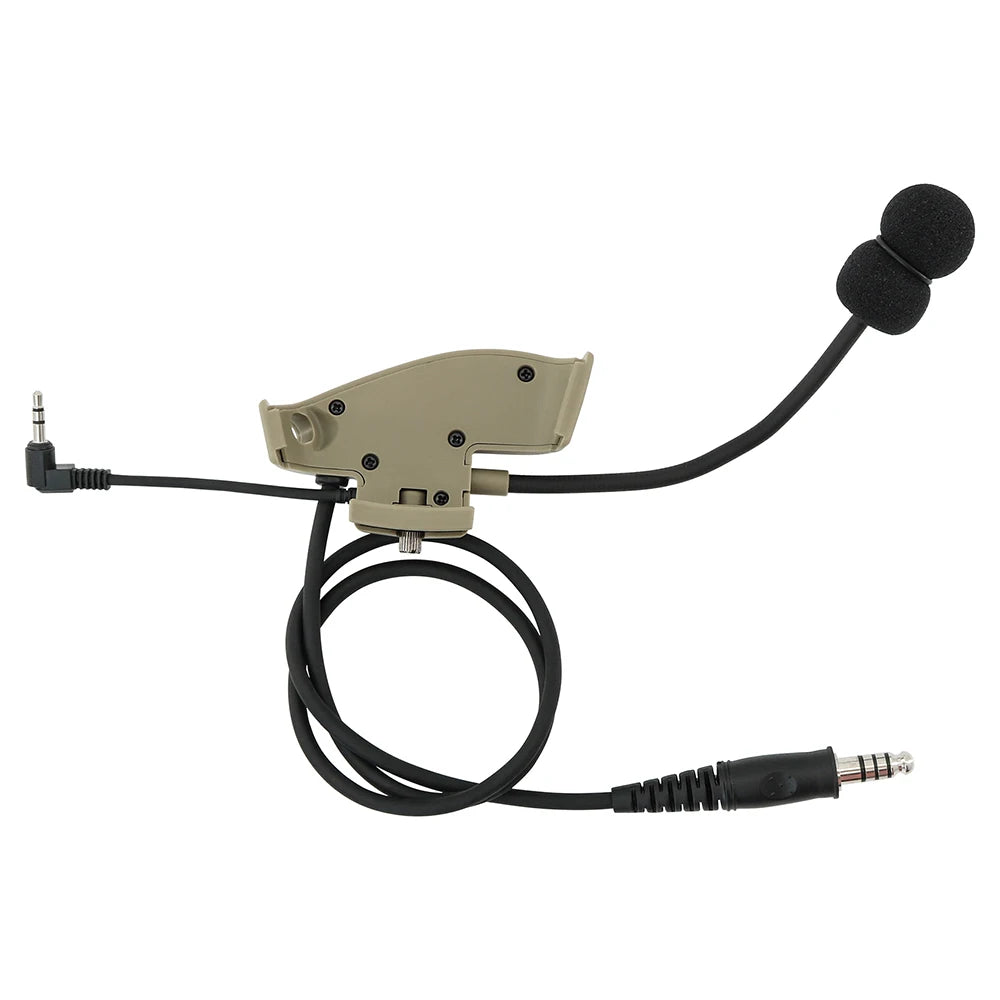 Tactical Headset Accessories Microphone Kit + U94 PTT K2PIN, Compatible with Howard Leight Impact Sports Electronic Earmuffs