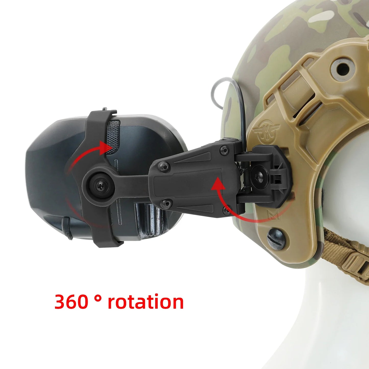 TAC-SKY Tactical Headset Accessory Helmet for M-LOK Rail Compatible with Walker's Razor Slim Electronic Shooting Ear Muffs