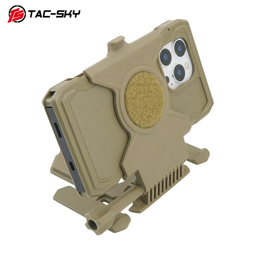 TAC-SKY Tactical Hunting Shooting Sport Vest Phone Case, Compatible with MOLLE, Fits IPhone 14 Pro/15 Pro