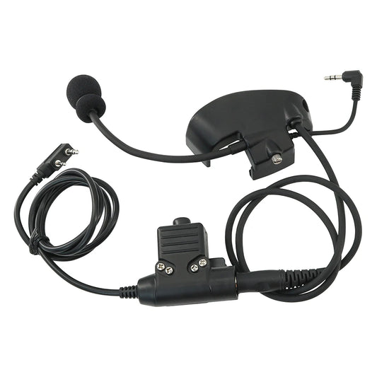 Tactical Headset Accessories Microphone Kit + U94 PTT K2PIN, Compatible with Howard Leight Impact Sports Electronic Earmuffs