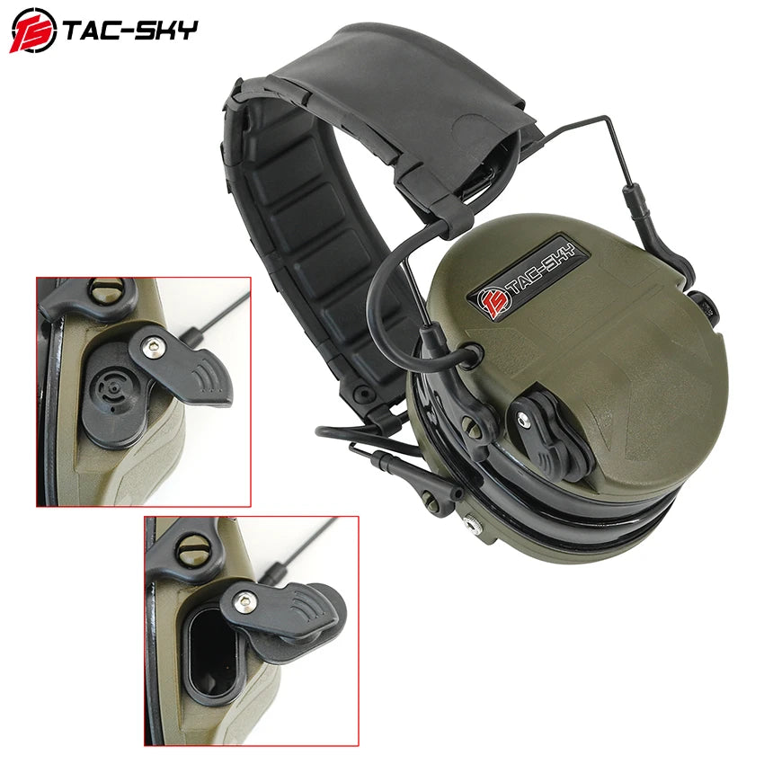 TAC-SKY Tactical Electronic Shooting Ear Muffs for SORDI Ultra IPSC Foldable Hearing Protection Headset