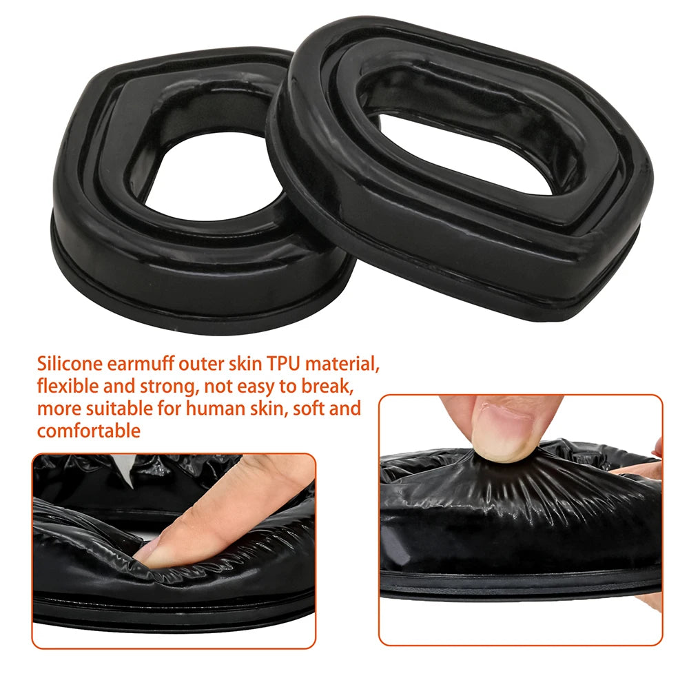 Tactical Gel ear pads Compatible with EARMOR M31/M32 Tactical Shooting Headphones and Noise-canceling Earmuffs