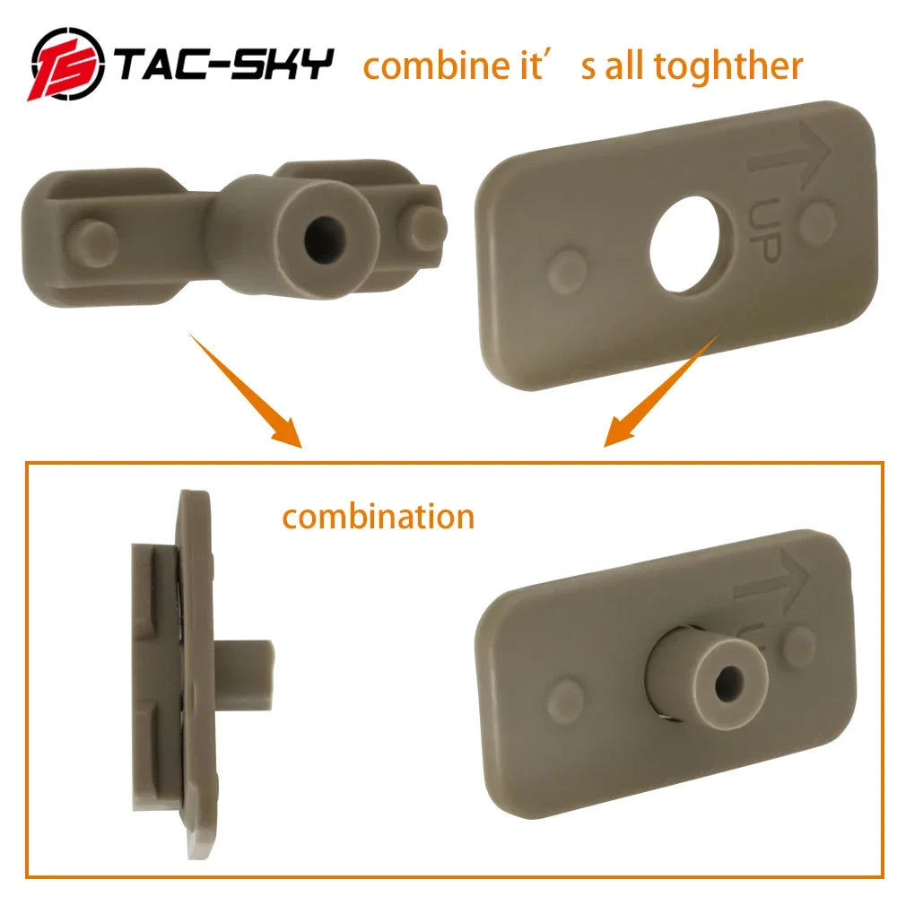 TAC-SKY Team Wendy Helmet Rail Adapter Compatible with Tactical COMA II and III Headsets