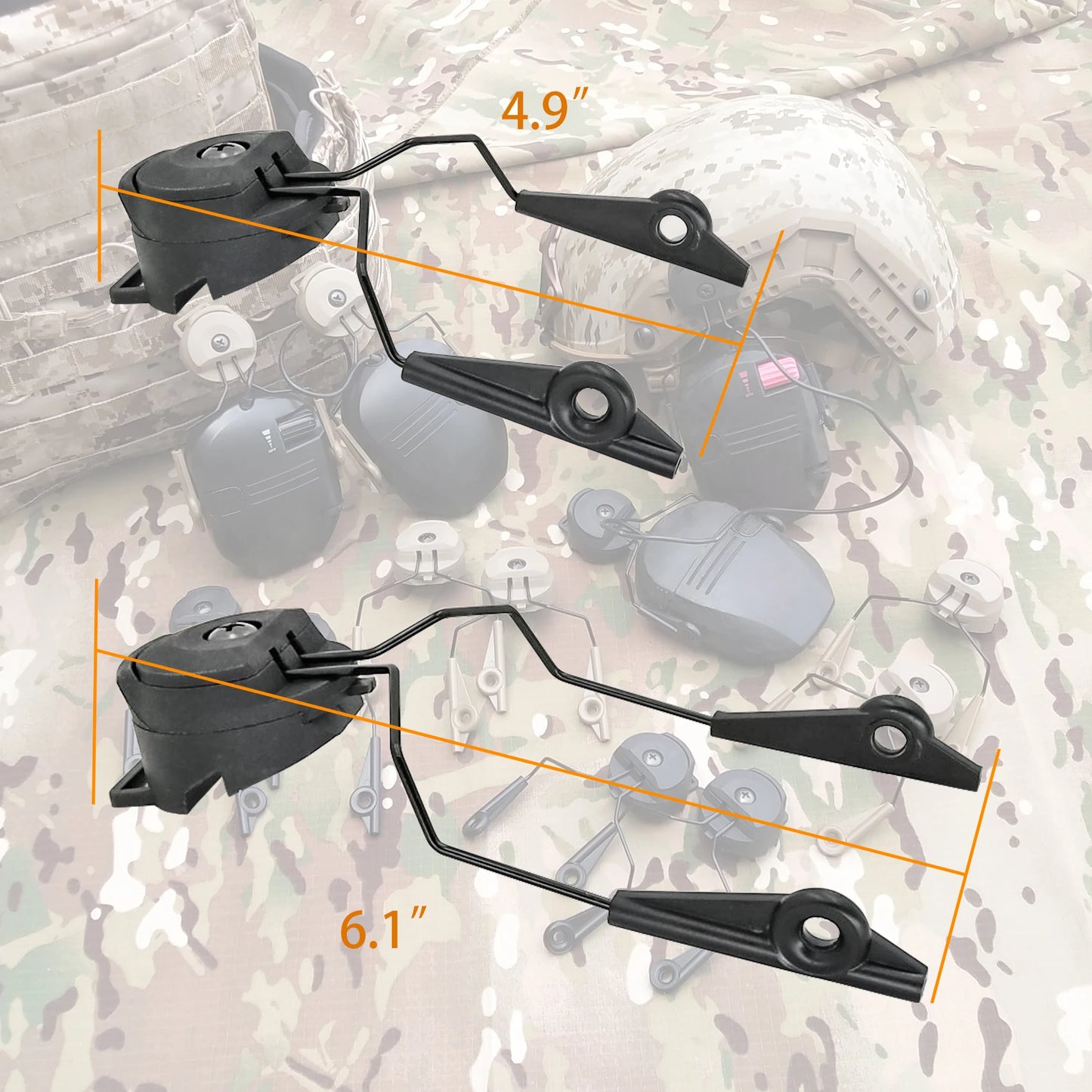 TAC-SKY Tactical Headset ARC Rail Adapters for Walkers Electronic Earmuffs Hearing Protection Shooting Headphone