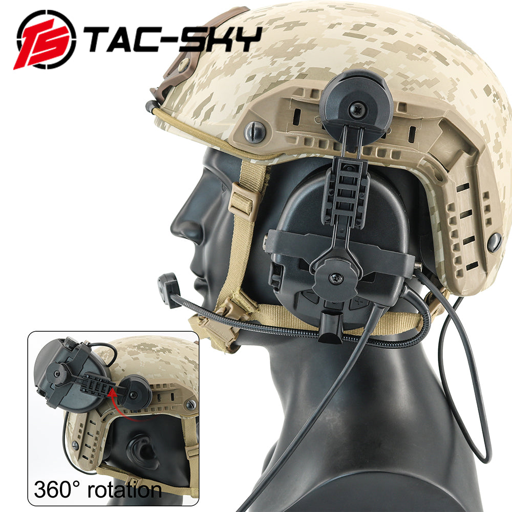 TS TAC-SKY ARC Rail Helmet Mounting Compatible with Sordin Supreme PRO X Headset