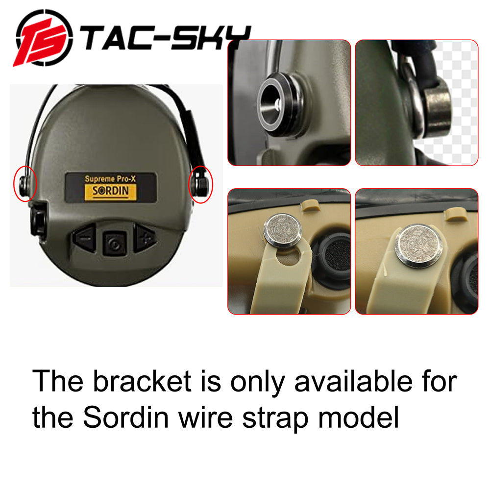 TS TAC-SKY ARC Rail Helmet Mounting Compatible with Sordin Supreme PRO X Headset