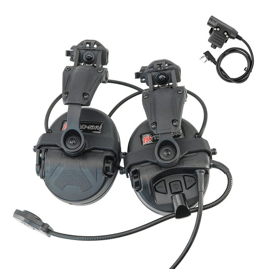 TS TAC-SKY ARC Rail Helmet Mount Edition Noise Cancelling Tactical Headset T201 + U94 PTT