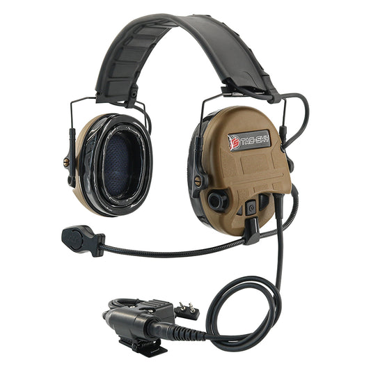 TS TAC-SKY Hearing Protection Tactical Headset T201 for Airsoft + U94 PTT