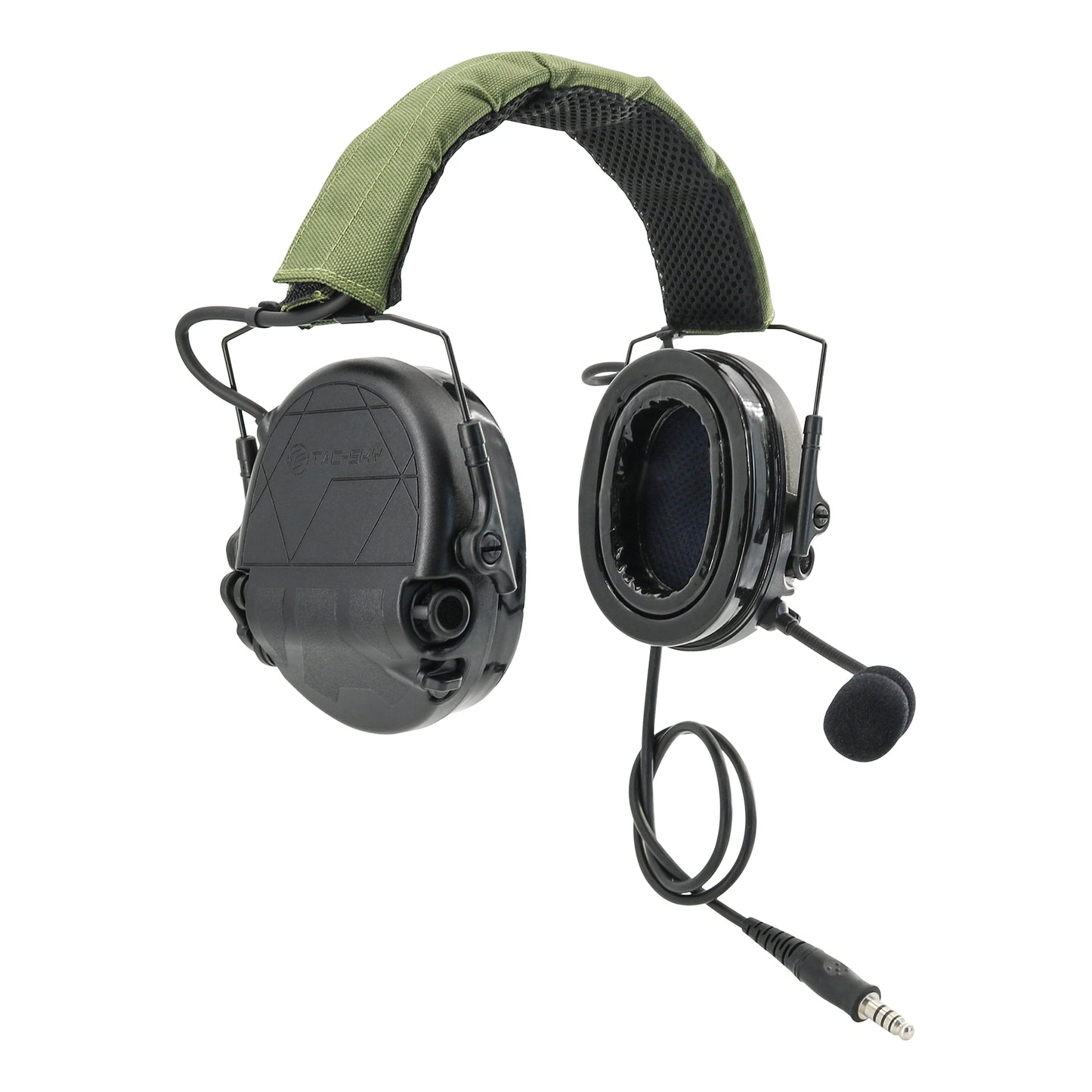 TS TAC-SKY TAC301 Tactical Headset Hearing Protection Electronic Shooting Silicone Earmuffs Headphones + U94 PTT
