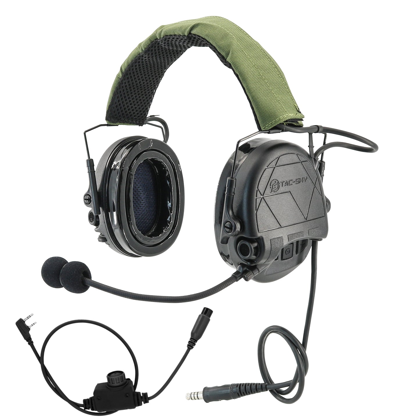 TAC-SKY TAC301 Tactical Headset Electronic Shooting Ear Protection Headphones with Microphone,Hearing Protection + PTT