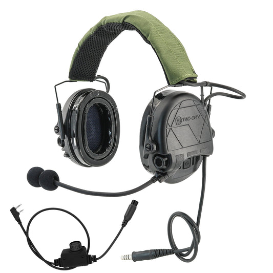 TAC-SKY TAC301 Tactical Headset Electronic Shooting Ear Protection Headphones with Microphone,Hearing Protection + PTT