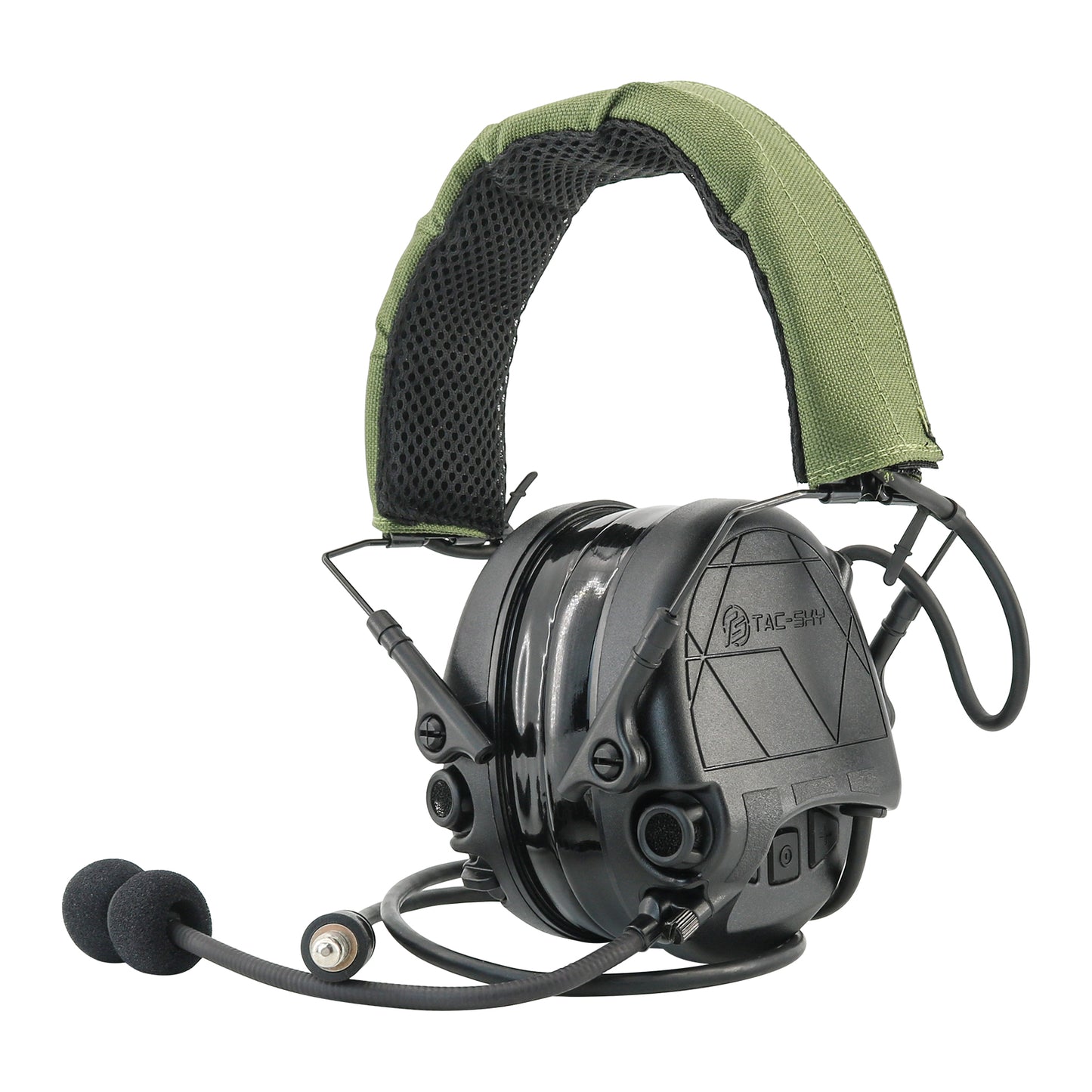 TS TAC-SKY TAC301 Tactical Headset Hearing Protection Electronic Shooting Silicone Earmuffs Headphones + U94 PTT
