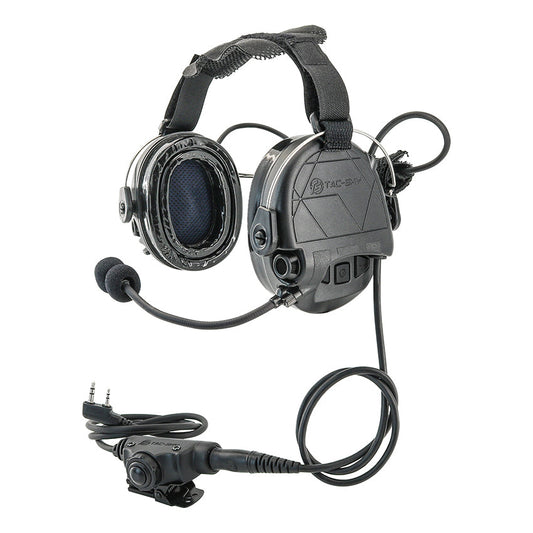 TS TAC-SKY Rear Headband Active Noise Reduction Hearing Protection Tactical Headset T302 + V2 PTT