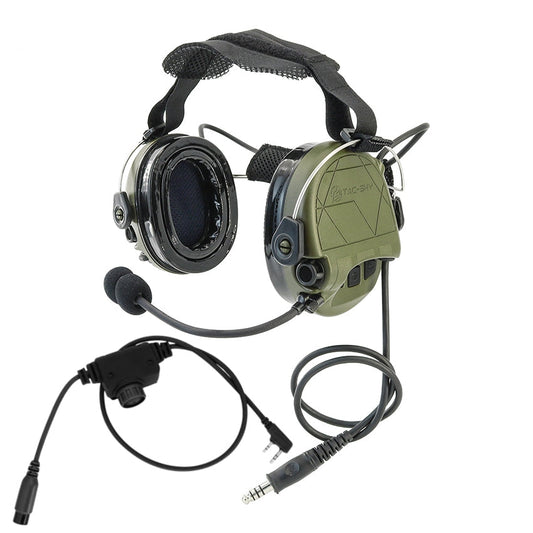 TS TAC-SKY Headband Active Noise Reduction Hearing Protection Earpads T302 Tactical Headset Silicone Earmuffs+ PTT