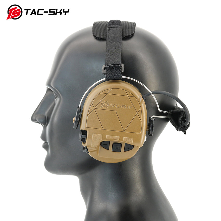 TS TAC-SKY Rear Headband Active Noise Reduction Hearing Protection T302 Tactical Headset IPSC Version