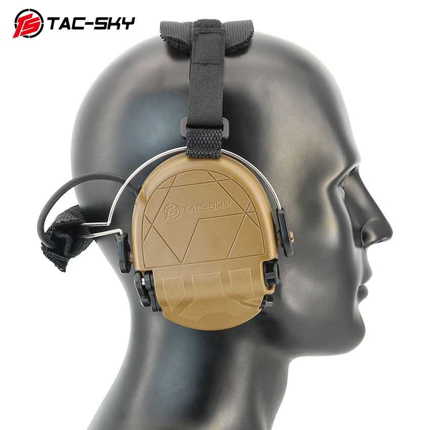 TS TAC-SKY Rear Headband Active Noise Reduction Hearing Protection T302 Tactical Headset IPSC Version