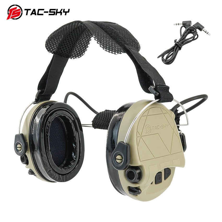 TS TAC-SKY Rear Headband Active Noise Reduction Hearing Protection T302 Tactical Headset IPSC Version