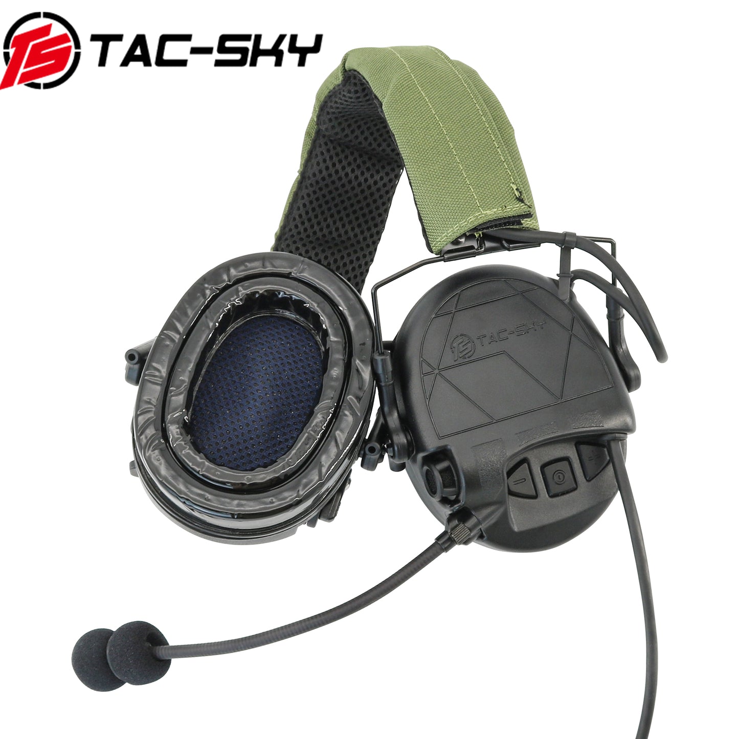 TAC-SKY TAC301 Tactical Headset Electronic Shooting Ear Protection Headphones with Microphone,Hearing Protection + PTT