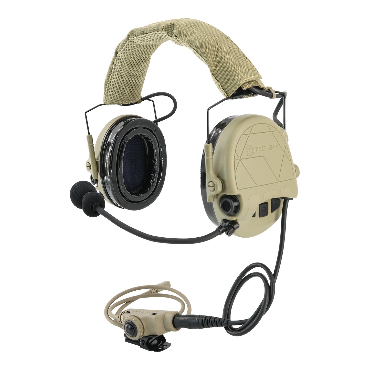 TAC-SKY TAC301 Tactical Headset Electronic Shooting Ear Protection Headphones with Microphone,Hearing Protection with U94 PTT