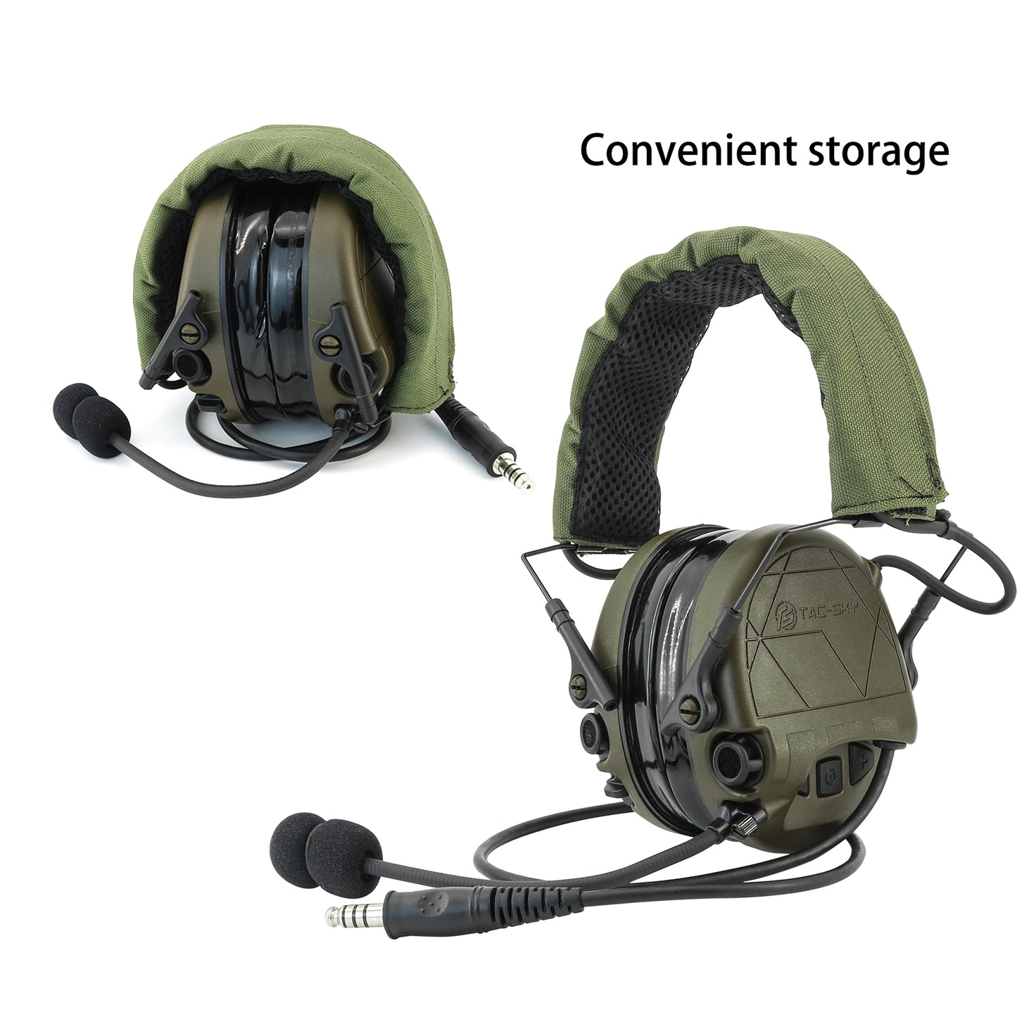 TAC-SKY TAC301 Tactical Headset Electronic Shooting Ear Protection Headphones with Microphone,Hearing Protection with U94 PTT