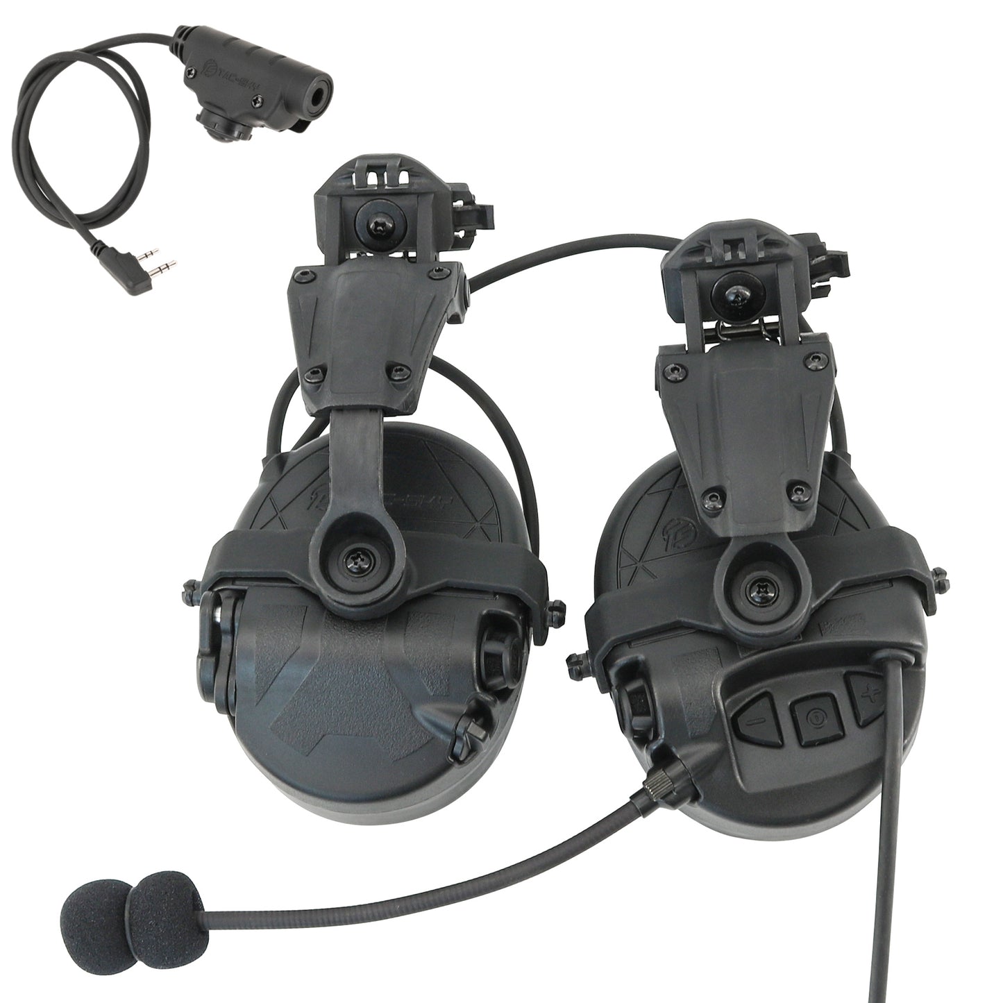 TAC-SKY TAC303 Tactical Communication Headset with ARC Rail adapter Noise Reduction Hearing Protection EarMuffs with U94 PTT