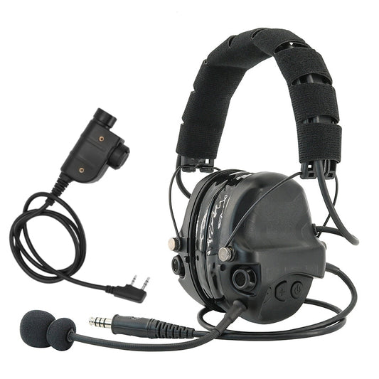 TS TAC-SKY Active Noise Cancellation Tactical Headset TAC-L Silicone Ear Cushion + PTT