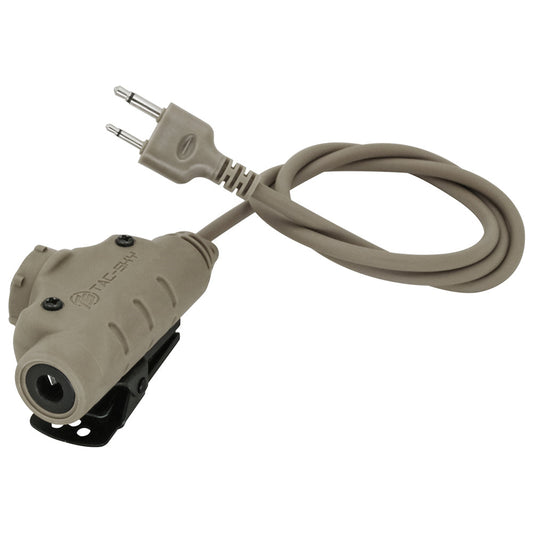 TS TAC-SKY V2 PTT Compatible with ICOM 2 Pin Plug Walkie-talkie Compatible with Comtac II/III Tactical Headset