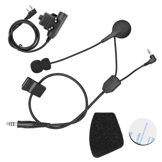 TAC-SKY Tactical Headset kit Y Cable with Microphone and U94 PTT Adapter Compatible with Sordin Supreme Pro Ipsc Version Headset