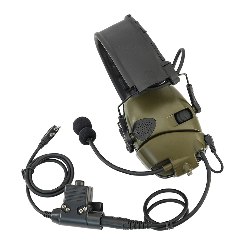 TAC-SKY Microphone & PTT for Howard Leight Impact Sports Noise Cancelling Headphones Airsoft