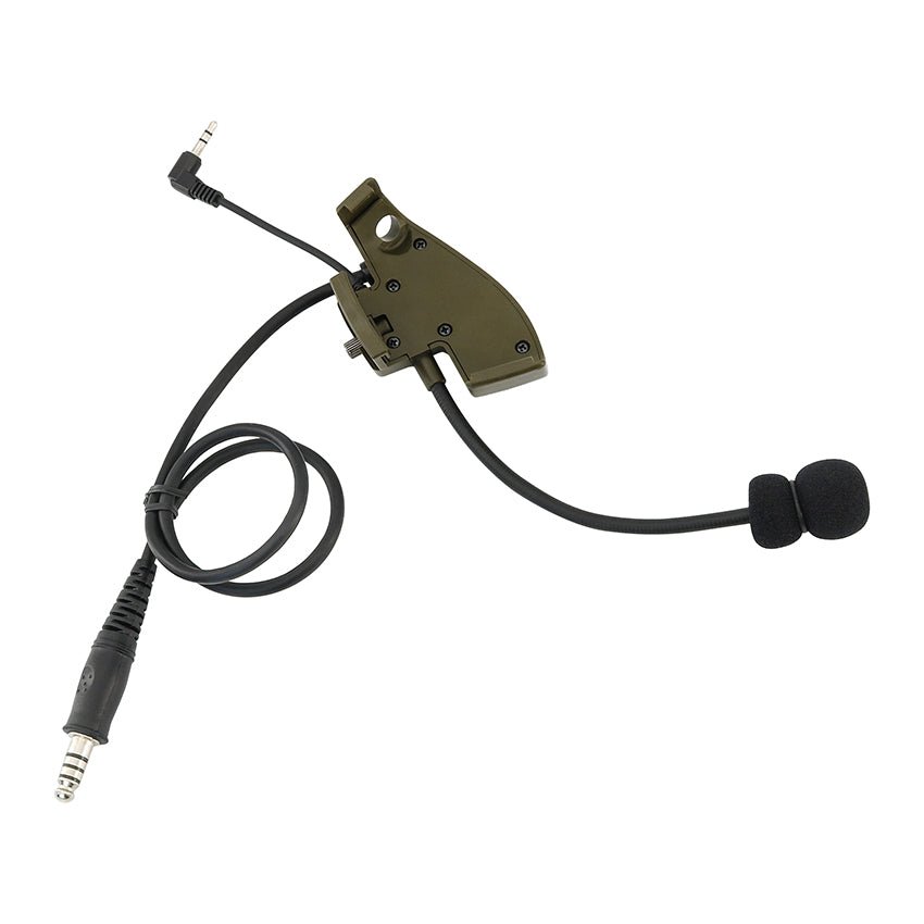 TAC-SKY Microphone & PTT for Howard Leight Impact Sports Noise Cancelling Headphones Airsoft