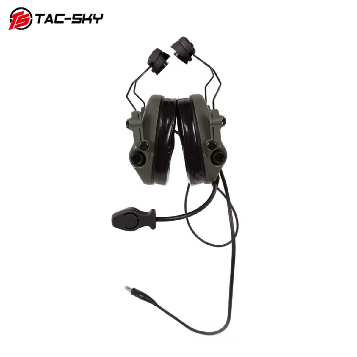 TAC-SKY Tactical Headset for TEA Hi-Threat Silicone Over-Ear Hearing Protection Noise Canceling Pickup Headphones